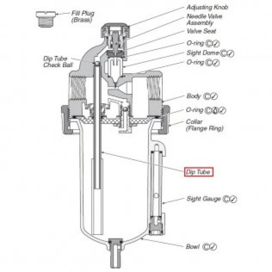 Showing image for DTK606 Parker Watts Pneumatic Lubricator Part DTK606 Parker Watts Pneumatic Lubricator Part image
