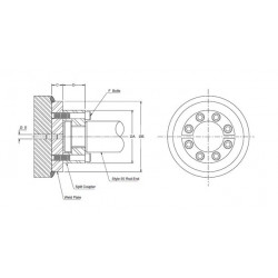Parker “Style 55” Piston Rod End Split Couplers and Weld Plates