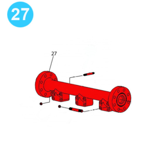 item#27 PZ-7 Fluid-end and Cylinder Parts Gardner Denver Style Manifold-Discharge PZ-7 Fluid End & Cylinder Parts image