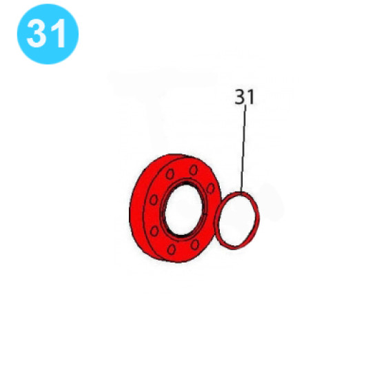 item#31 PZ-7 Fluid-end and Cylinder Parts Gardner Denver Style Gasket, discharge manifold image