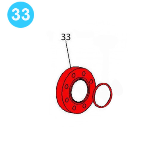 item#33 PZ-7 Fluid-end and Cylinder Parts Gardner Denver Style Flange, Discharge blind PZ-7 Fluid End & Cylinder Parts image
