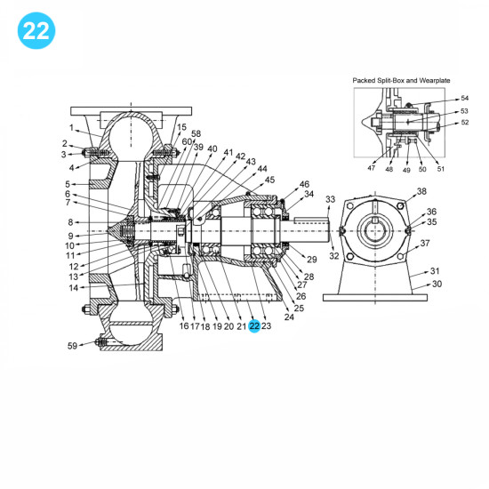 Showing image for item#22 Mission Style. Sizes: 8x6x18; 12x10x23; 14x12x22 (7500 GPM - 500 HP) Frame 8x6 item#22 Mission Style. Sizes: 8x6x18; 12x10x23; 14x12x22 (7500 GPM - 500 HP) Frame 8x6 Mission Style- Magnum XP image