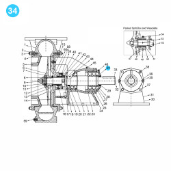 item#34 Mission Style. Sizes: 8x6x18; 12x10x23; 14x12x22 (7500 GPM - 500 HP) Cover, Bearing item#34 Mission Style. Sizes: 8x6x18; 12x10x23; 14x12x22 (7500 GPM - 500 HP) Cover, Bearing