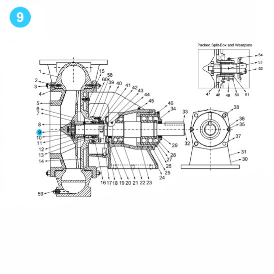 Showing image for item#9 Mission Style. Sizes: 8x6x18; 12x10x23; 14x12x22 (7500 GPM - 500 HP) Nose, Impeller (2 Flat Ion Nitride) item#9 Mission Style. Sizes: 8x6x18; 12x10x23; 14x12x22 (7500 GPM - 500 HP) Nose, Impeller (2 Flat Ion Nitride) image
