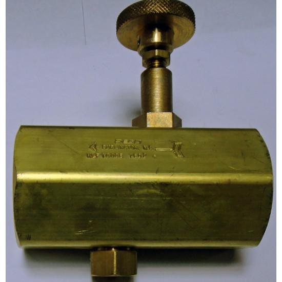 KNOB AND LOCKING HEAD — HEX Brass — Piston Check 1