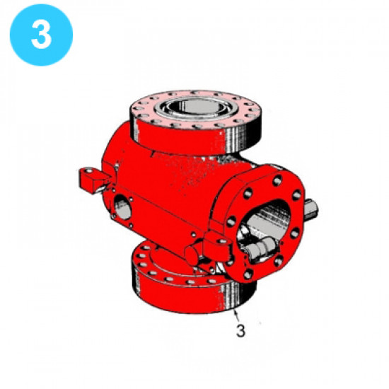 item#3 7 in - 15000 psi Type F BOP Cameron Style Body Single image