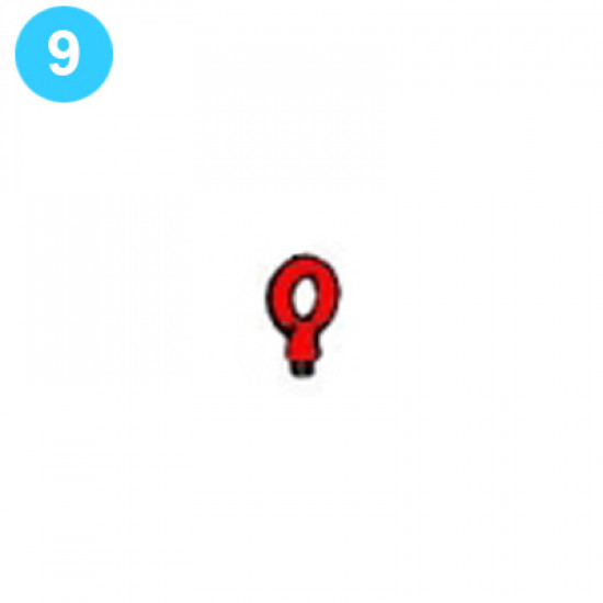 item#9 6 in - 3000 psi Type F BOP Cameron Style Eyebolt 6