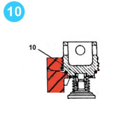 item#10 F-350 Fluid-End Continental Emsco Style Valve Guide - Upper F-350 Fluid End Assembly image