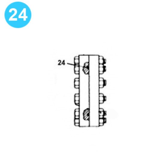 item#24 F-350 Fluid-End Continental Emsco Style Suction Flange Gasket F-350 Fluid End Assembly image