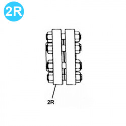 item#R2 F-650 Fluid-End Assembly Continental Emsco Style 4" Thread Flange