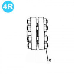 item#R4 F-350 Fluid-End Continental Emsco Style Stud w/Nuts (1-1/4" x 8") item#R4 F-350 Fluid-End Continental Emsco Style Stud w/Nuts (1-1/4" x 8")