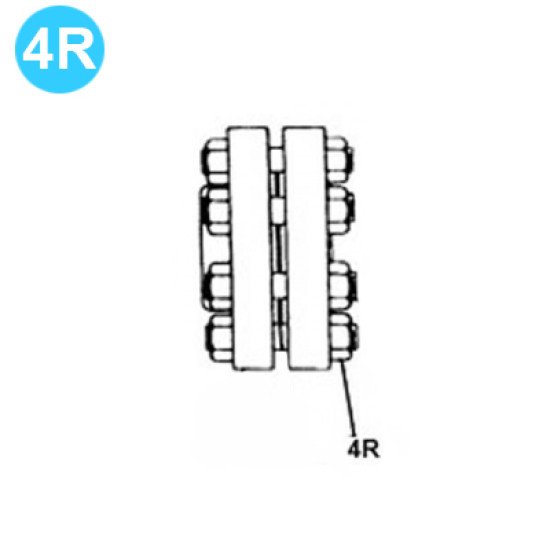 item#R4 F-350 Fluid-End Continental Emsco Style Stud w/Nuts (1-1/4