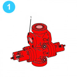 item#1 13-5/8" -15000psi U BOP Cameron Style Model B Body (Single Ram) item#1 13-5/8" -15000psi U BOP Cameron Style Model B Body (Single Ram)