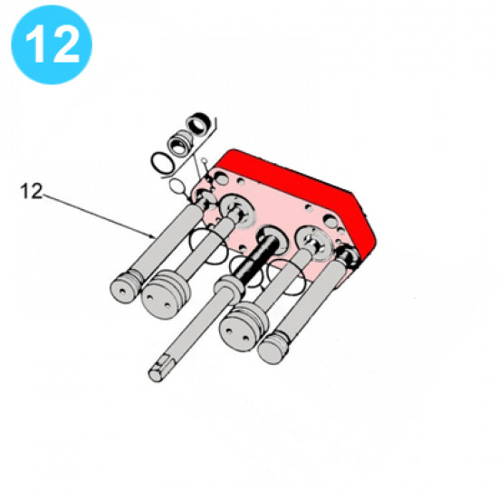 item#12 6 in - 5000 psi Type SS BOP Cameron Style Piston. Ram Changing (Open Side) image
