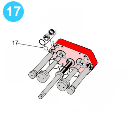 Showing image for item#17 10 in - 5000 psi Type SS BOP Cameron Style Ring. Ram Changing Piston Rod to Body (Opening Side) item#17 10 in - 5000 psi Type SS BOP Cameron Style Ring. Ram Changing Piston Rod to Body (Opening Side) image