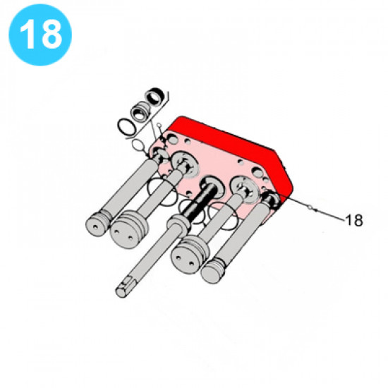 item#18 14 in - 5000 psi Type SS BOP Cameron Style Ring. Int Flange to Bonnet at Manifold Ports image