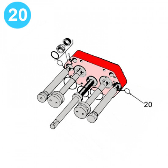 Showing image for item#20 14 in - 5000 psi Type SS BOP Cameron Style Ring. Ram Changing Piston Rod to Body (Closing Side) item#20 14 in - 5000 psi Type SS BOP Cameron Style Ring. Ram Changing Piston Rod to Body (Closing Side) image