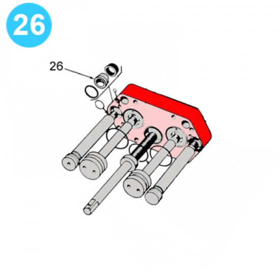 item#26 14 in - 5000 psi Type SS BOP Cameron Style Ring. Ram Changing Piston Stop 14